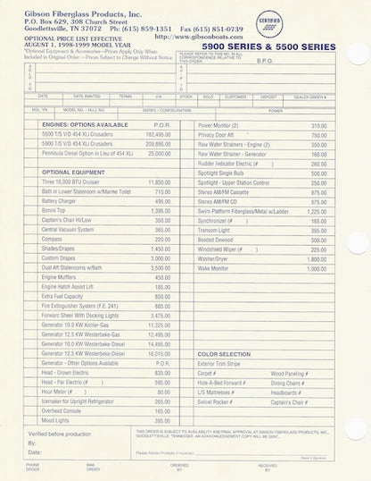 Gibson 5500 Series Specification Brochure