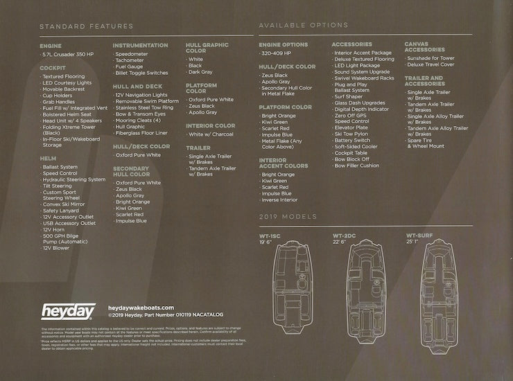 Heyday 2019 Brochure