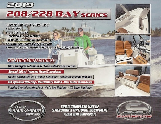 Sea Pro 208/228 Bay Brochure – SailInfo I boatbrochure.com