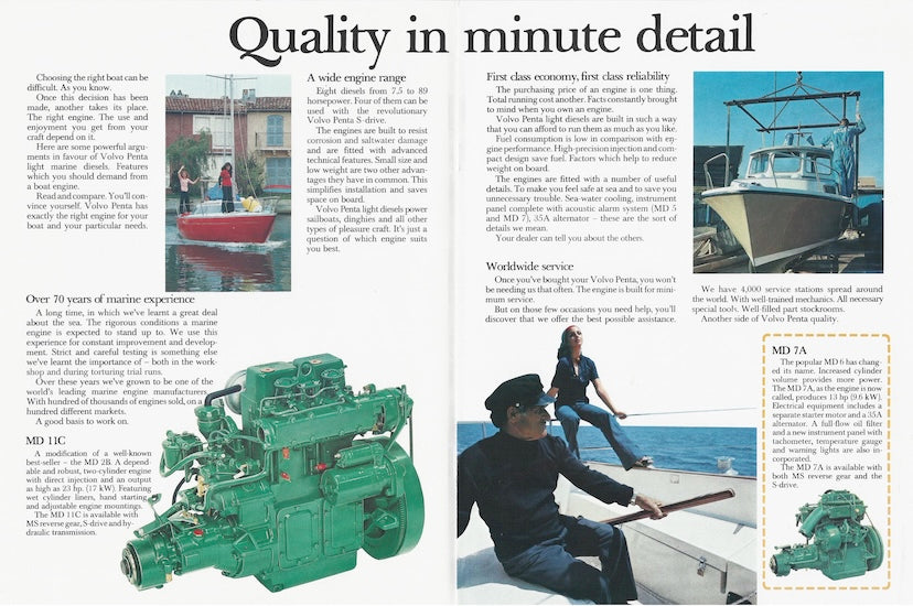 Volvo 1970s Sailboats Engines Brochure