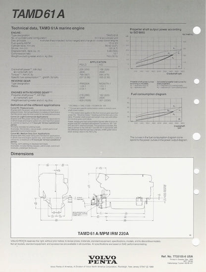 【tam.tam916ページ】 Volvo TAMD61A Specification Brochure – SailInfo I boatbrochure.com