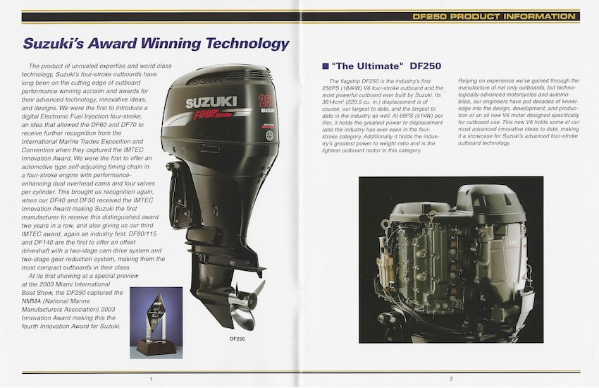 Suzuki DF250 Product Information Brochure
