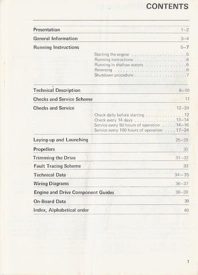 Volvo Penta AQ 120/270 Manual