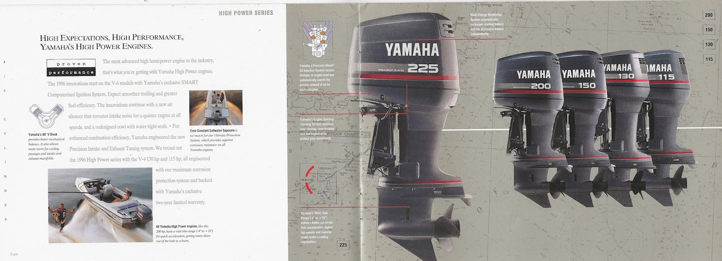 Yamaha 1996 Outboard Mini Brochure