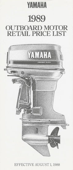 Yamaha 1989 Outboard Price List