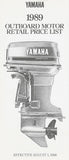 Yamaha 1989 Outboard Price List