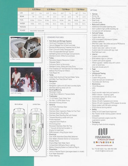 Novruania Custom Line Specification Brochure