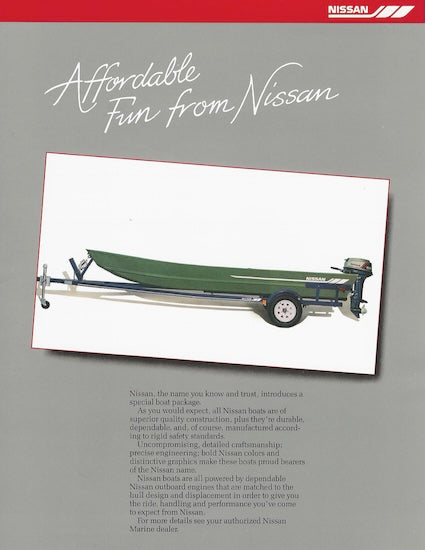 Nissan Jon WNFV1509.9JN Boat Brochure