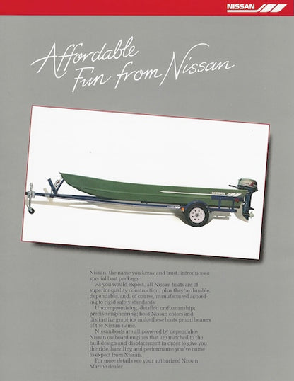 Nissan Jon WNFV1509.9JN Boat Brochure