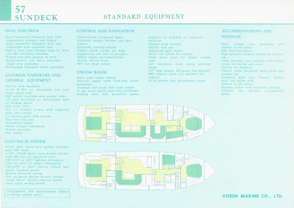 Vitech 57 Sundeck Specification Brochure