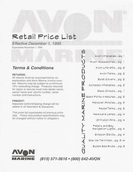 Avon 1996 Brochure