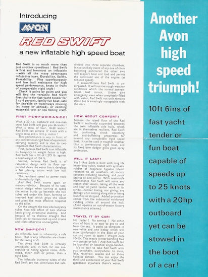 Avon Red Swift Brochure
