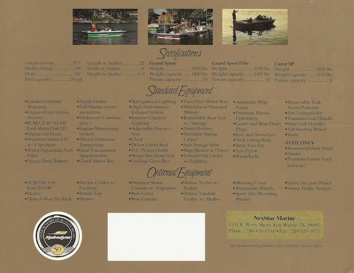 Nexstar Hydrodyne 1990s Brochure