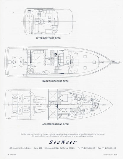 SeaWest 72 Pilothouse Yachtfisher Specification Brochure