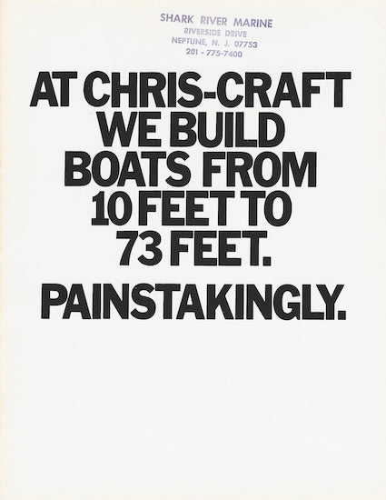 Chris Craft 1970 Poster Brochure