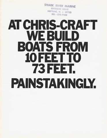 Chris Craft 1970 Poster Brochure