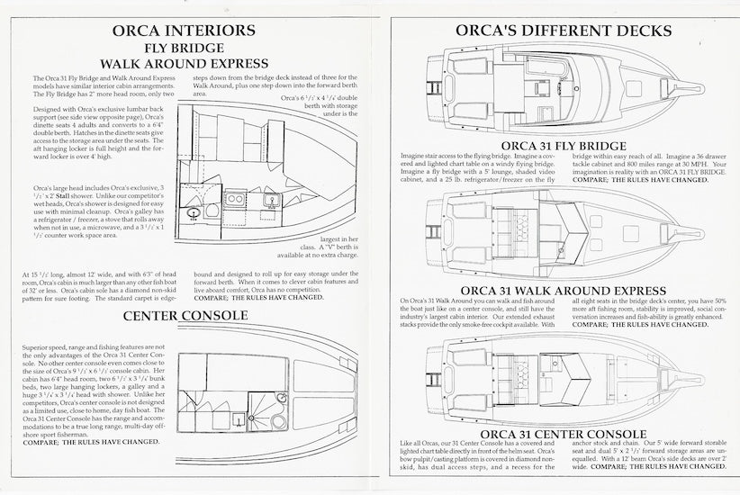 Orca 31 Specification Brochure
