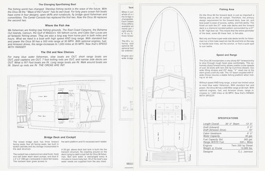 Orca 36 Specification Brochure