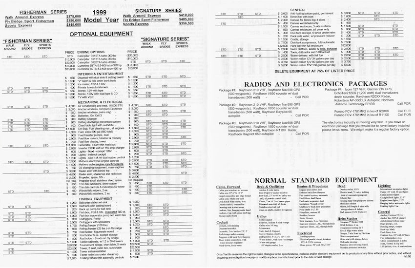 Orca 36 Brochure Package