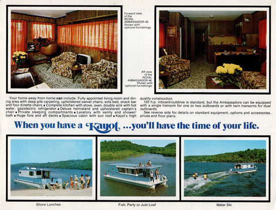 Kayot 1980s Ambassador Houseboat Brochure