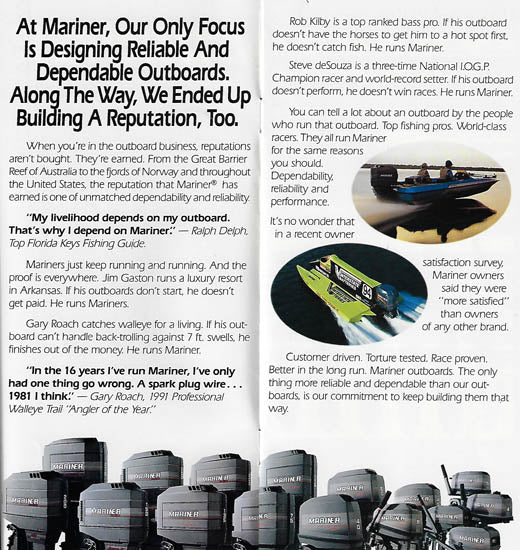Mariner 1993 Outboard Mini Brochure