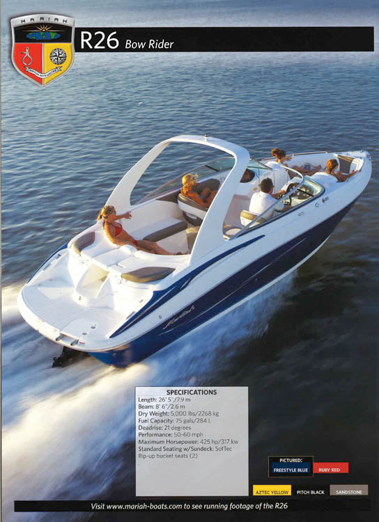 Mariah 2011 Brochure