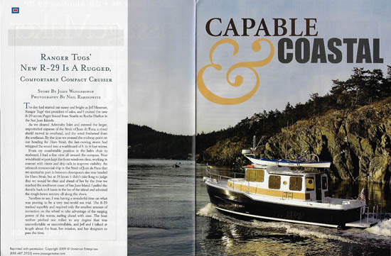 Ranger R-29 / R29 Tug Passagemaker Magazine Reprint Brochure