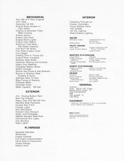 Navigator 46 Classic Specification Brochure