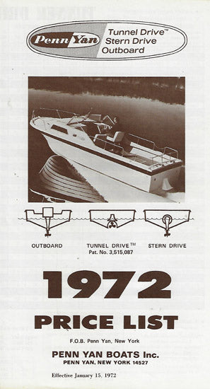 Penn Yan 1972 Brochure