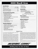 Sport Craft 2600 Mardi Gras Brochure
