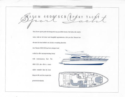 Maxum 4600 SBA Specification Brochure