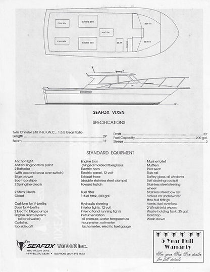 Sea Fox 29 Vixen Brochure