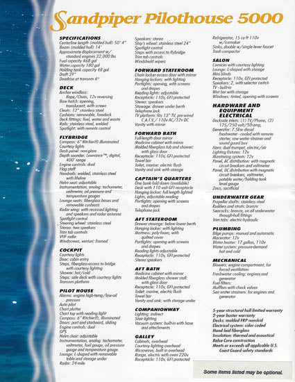 Sandpiper 5000 Pilothouse Brochure
