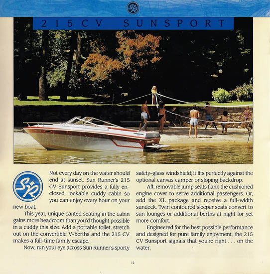 Sun Runner 1989 GTS & Sunsport Brochure