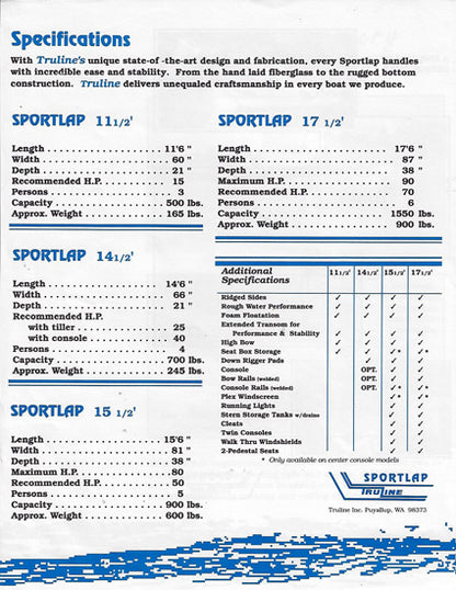 Truline Sportlap Brochure