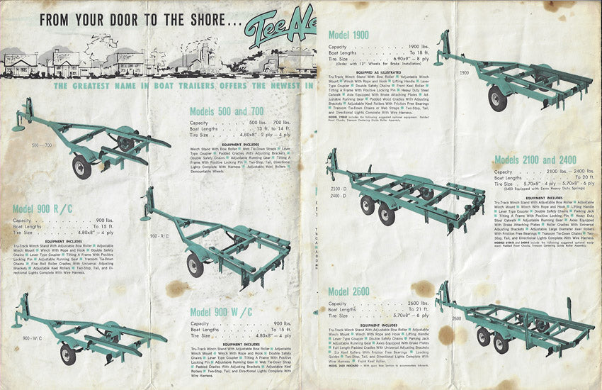 Tee Nee 1966 Boat Trailer Brochure