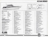Wellcraft 43 San Remo Specification Brochure