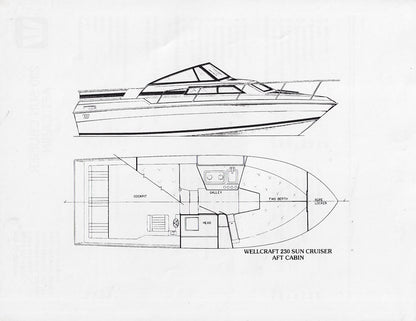 Wellcraft 230 Suncruiser Aft Cabin Specification Brochure