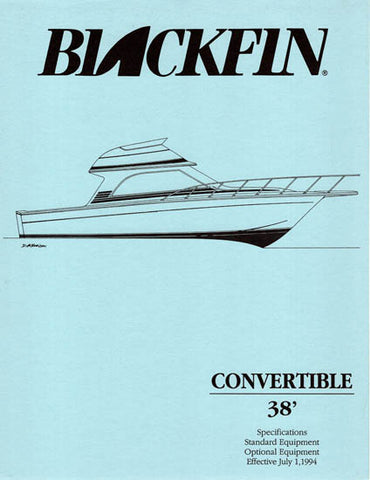 Blackfin 38 Convertible Specification Brochure