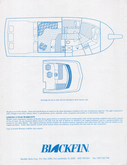 Blackfin 38 Convertible Specification Brochure