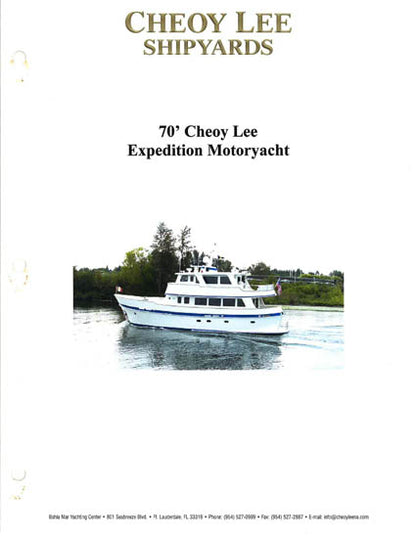 Cheoy Lee 70 Expedition Motoryacht Specification Brochure