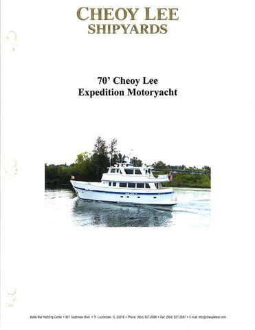 Cheoy Lee 70 Expedition Motoryacht Specification Brochure