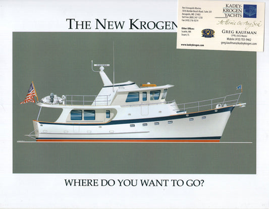 Krogen 52 Trawler Brochure Package