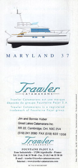 Fountaine Pajot Trawler 37 Brochure