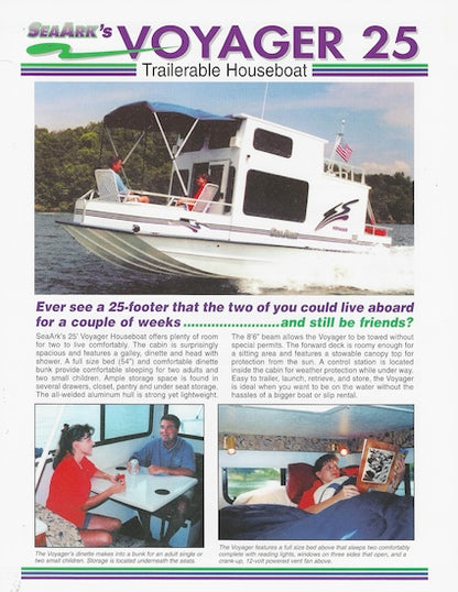 SeaArk Voyager 25 Houseboat Brochure