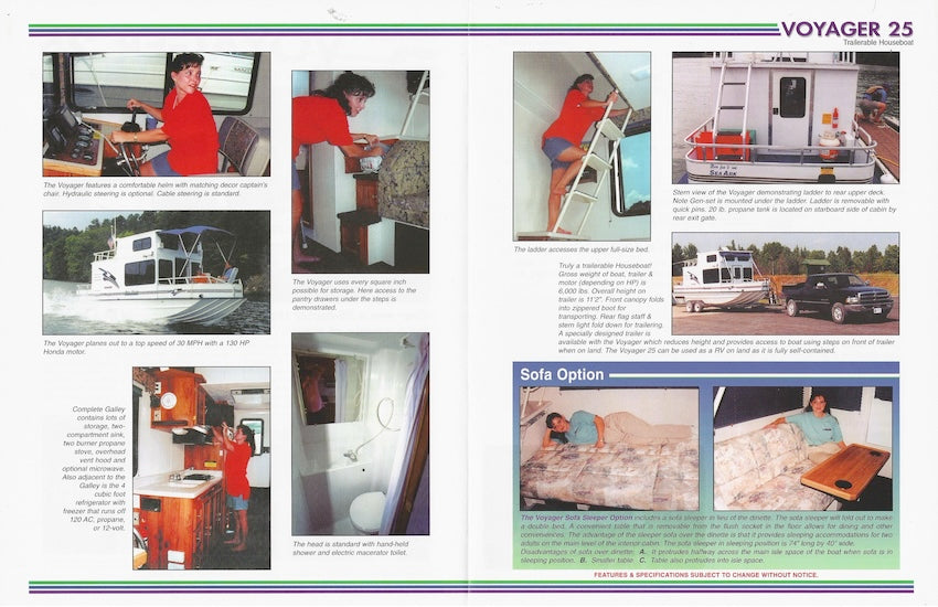 SeaArk Voyager 25 Houseboat Brochure