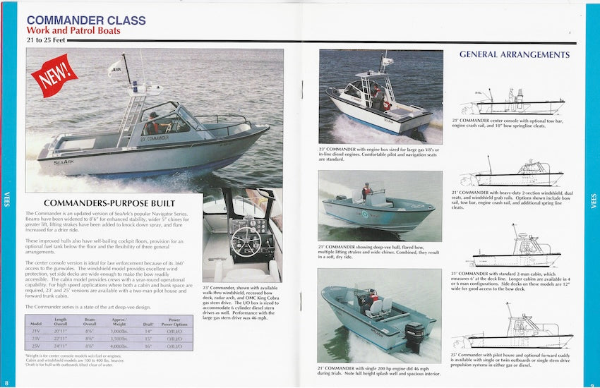 SeaArk 1990s Commerical Brochure