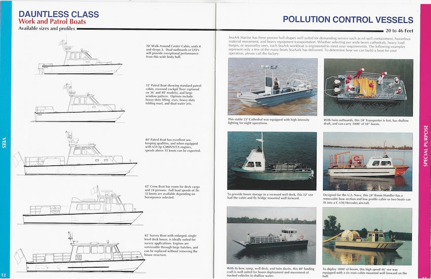 SeaArk 1990s Commerical Brochure