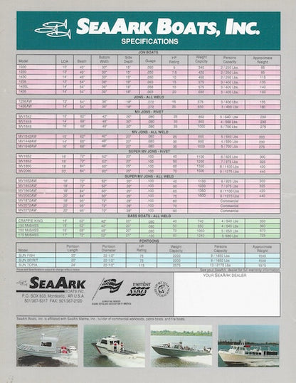SeaArk 1990s Brochure