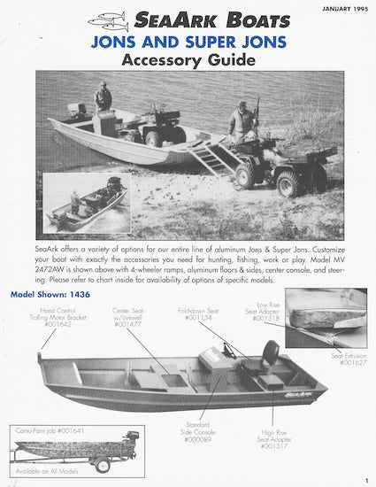 SeaArk 1995 Jon Brochure